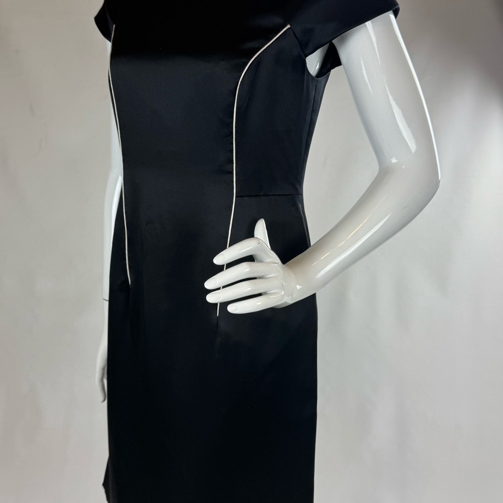 Fiori di Zucca Black Silk Midi Dress EUC